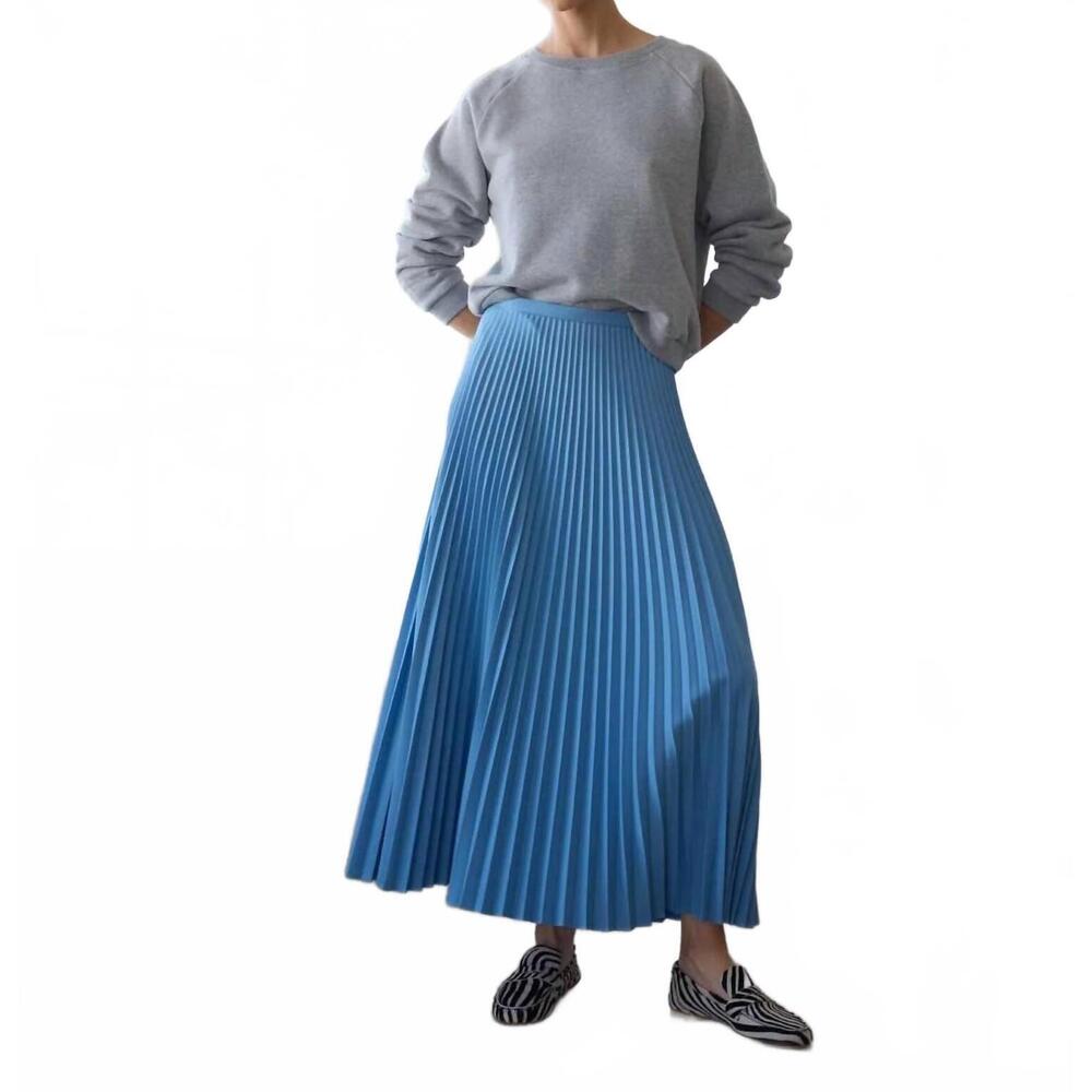 NEW JAMIE HALLER accordion skirt in baby blue